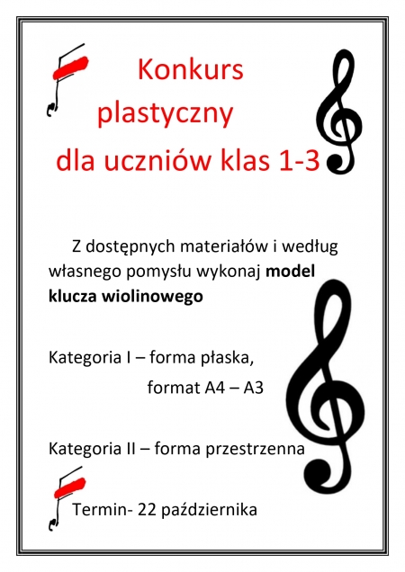 KONKURS PLASTYCZNY DLA UCZNIÓW klas 1-3